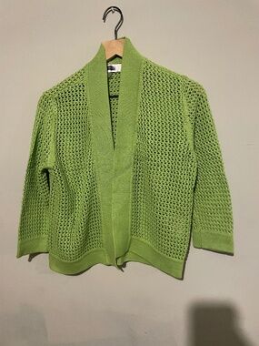 Jones studio petite medium, lime, green mesh jacket